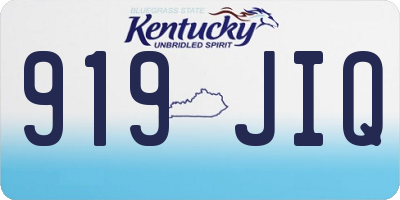 KY license plate 919JIQ