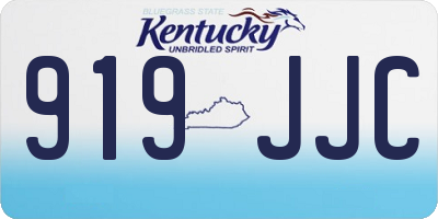 KY license plate 919JJC