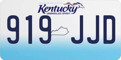 KY license plate 919JJD