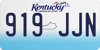 KY license plate 919JJN