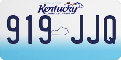 KY license plate 919JJQ