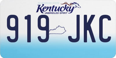KY license plate 919JKC