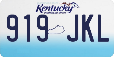 KY license plate 919JKL