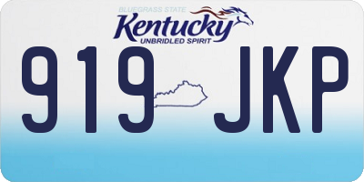 KY license plate 919JKP