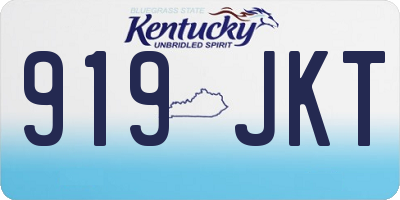 KY license plate 919JKT