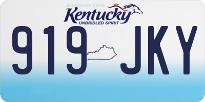 KY license plate 919JKY