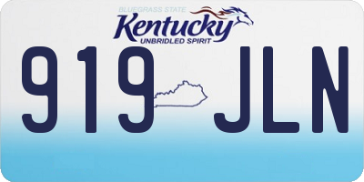 KY license plate 919JLN