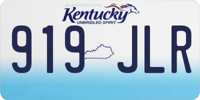 KY license plate 919JLR