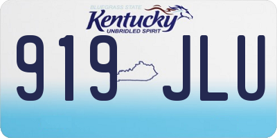 KY license plate 919JLU