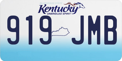 KY license plate 919JMB