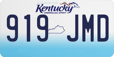KY license plate 919JMD