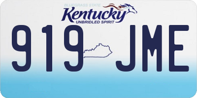 KY license plate 919JME