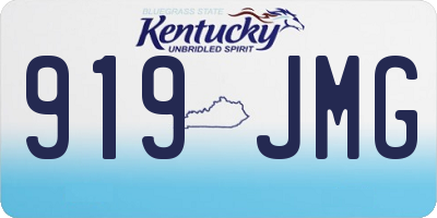 KY license plate 919JMG
