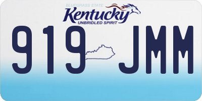 KY license plate 919JMM