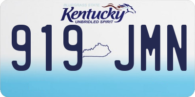 KY license plate 919JMN