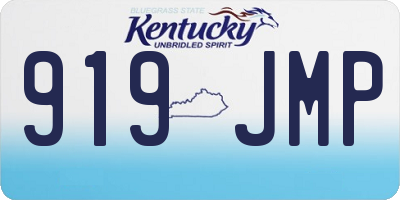 KY license plate 919JMP
