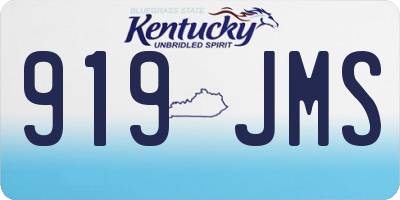 KY license plate 919JMS