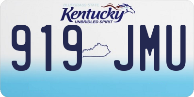 KY license plate 919JMU