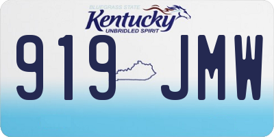 KY license plate 919JMW