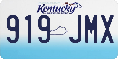 KY license plate 919JMX