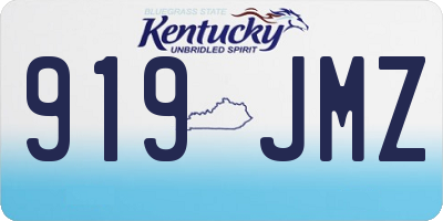 KY license plate 919JMZ