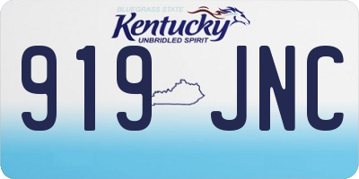 KY license plate 919JNC