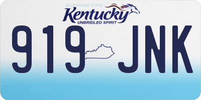 KY license plate 919JNK