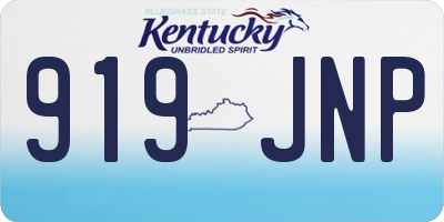 KY license plate 919JNP