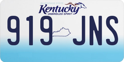 KY license plate 919JNS