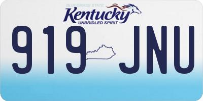 KY license plate 919JNU