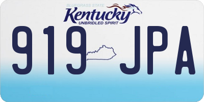 KY license plate 919JPA