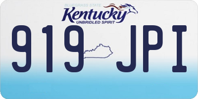 KY license plate 919JPI