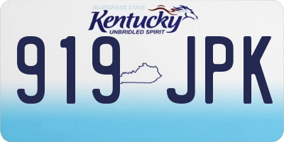 KY license plate 919JPK