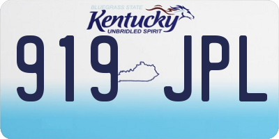 KY license plate 919JPL
