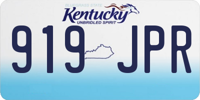 KY license plate 919JPR