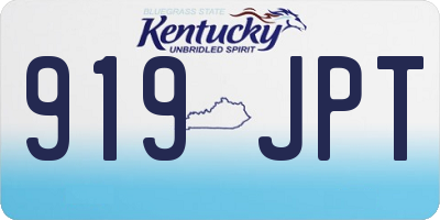 KY license plate 919JPT