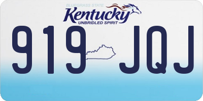 KY license plate 919JQJ