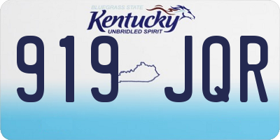 KY license plate 919JQR