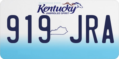 KY license plate 919JRA