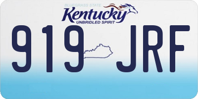 KY license plate 919JRF