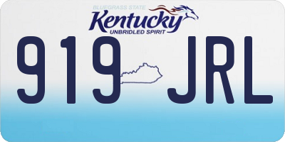 KY license plate 919JRL