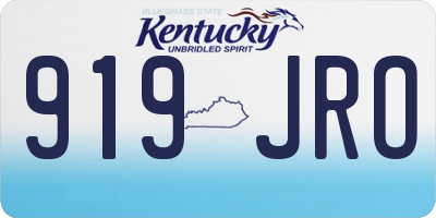 KY license plate 919JRO