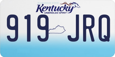 KY license plate 919JRQ