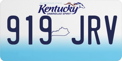 KY license plate 919JRV