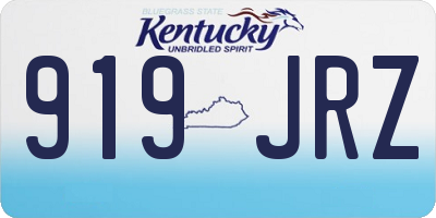 KY license plate 919JRZ