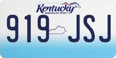 KY license plate 919JSJ