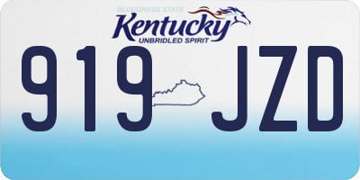 KY license plate 919JZD