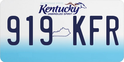 KY license plate 919KFR