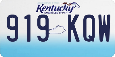 KY license plate 919KQW