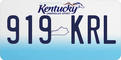 KY license plate 919KRL